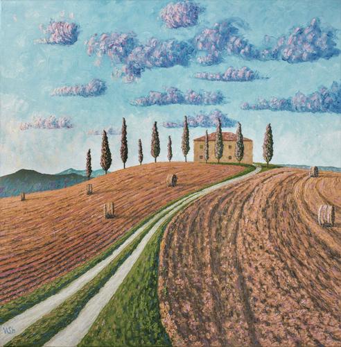 House in Tuscany and 6 haycocks